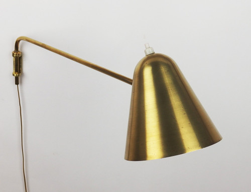 brass wall light by Jacques Biny for Luminalite