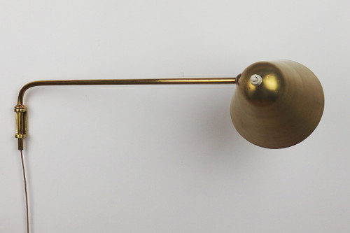 brass wall light by Jacques Biny for Luminalite