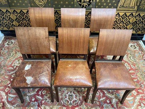 Suite de 6 chaises Art Déco 