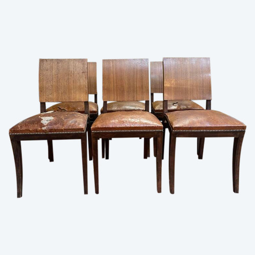 Suite de 6 chaises Art Déco 