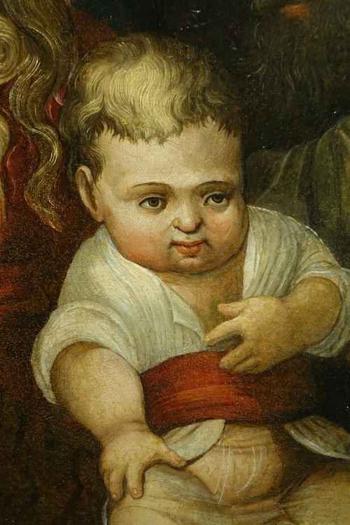 Sacra Famiglia, olio su tavola, Italia, 1500-1520 ca.