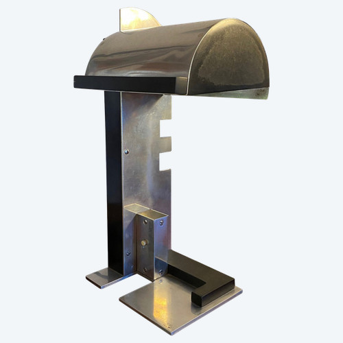 Jacques le Chevallier, Bedside lamp, called "crenched", Art Deco Design