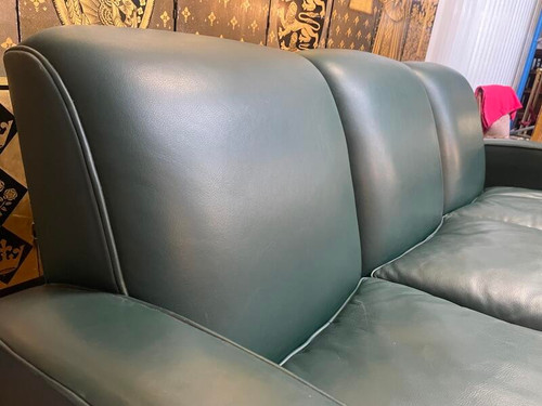 Art Deco style leather sofa