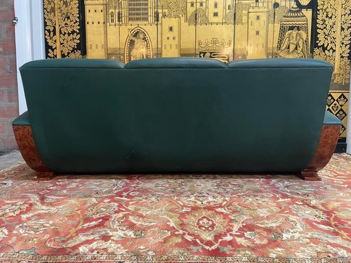 Art Deco style leather sofa