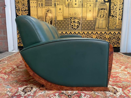 Art Deco style leather sofa