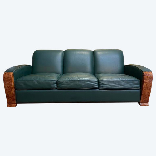Art Deco style leather sofa