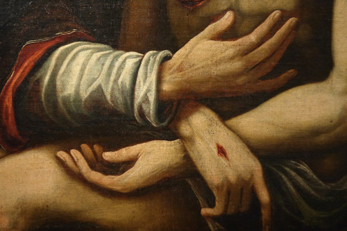 Olio su tela "La Trinità", Spagna, XVII secolo.