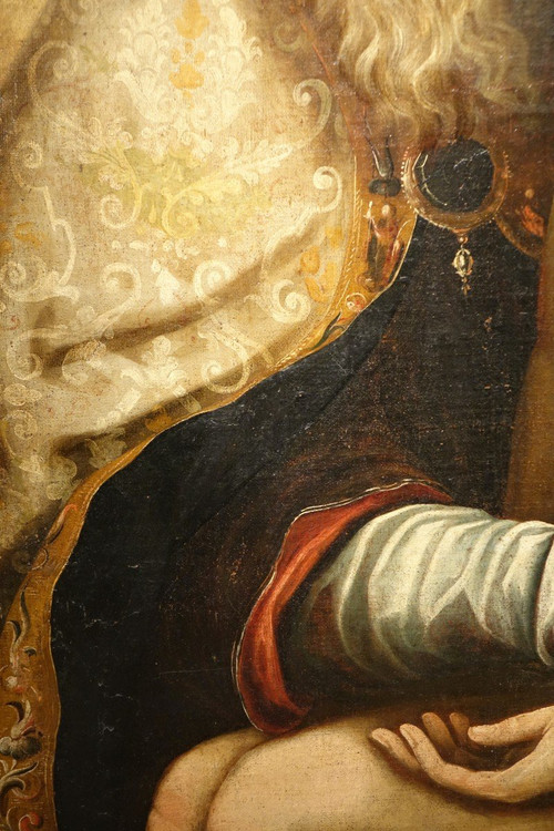 Olio su tela "La Trinità", Spagna, XVII secolo.