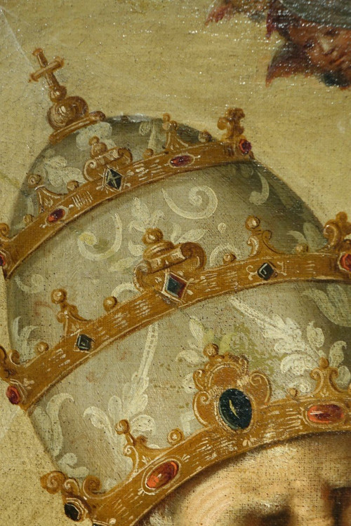 Olio su tela "La Trinità", Spagna, XVII secolo.