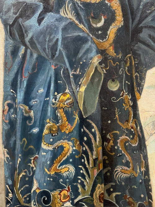 Coppia di dipinti cinesi, Rose Favre, 1910 circa