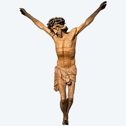 Sehr großer Christus am Kreuz, Italien(?), Ende 17. Jahrhundert.