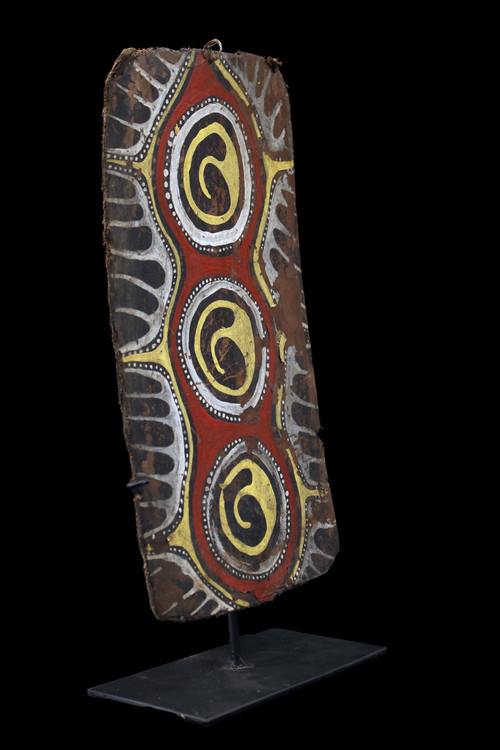 Small painted bark, Oceanic art, first arts, tribal art, paintings, Papua New Guinea