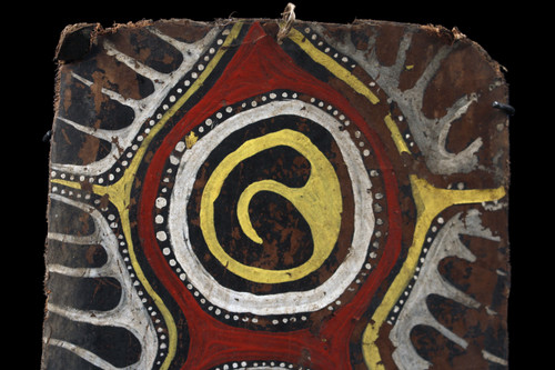 Small painted bark, Oceanic art, first arts, tribal art, paintings, Papua New Guinea