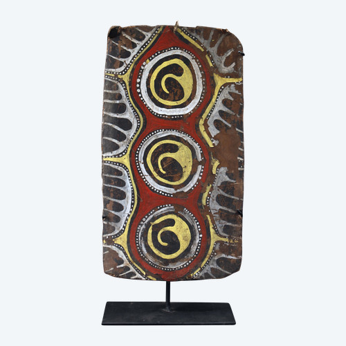 Small painted bark, Oceanic art, first arts, tribal art, paintings, Papua New Guinea