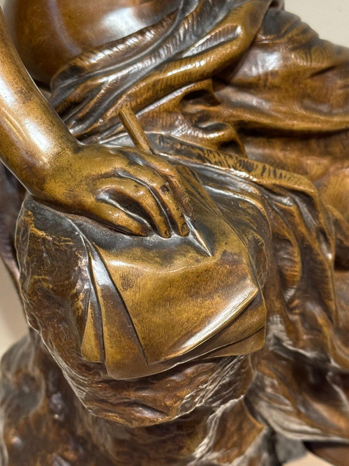 Grande bronzo "La Pensée", Henri Gréber, fine del XIX secolo.