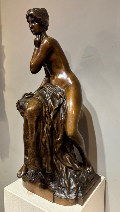 Grande bronzo "La Pensée", Henri Gréber, fine del XIX secolo.