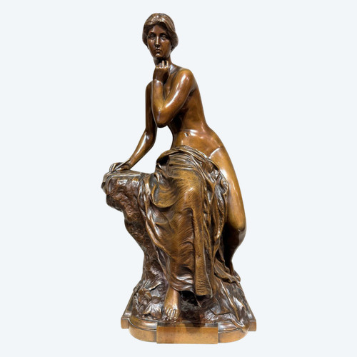 Grande bronzo "La Pensée", Henri Gréber, fine del XIX secolo.