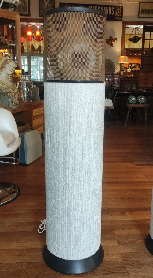 Pair of large vintage floorstanding speakers from the 1960s/1970s, Charlin brand.