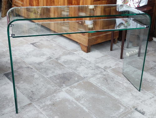 Designer-Konsole aus thermogeformtem Hartglas