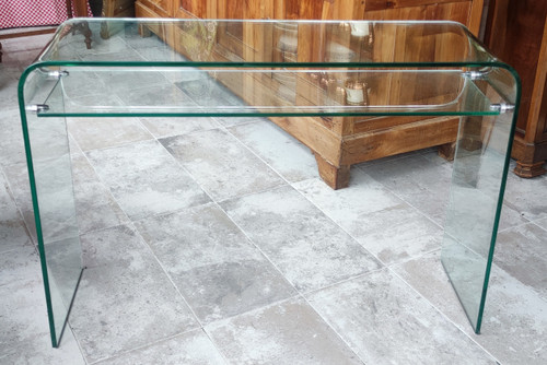 Designer-Konsole aus thermogeformtem Hartglas