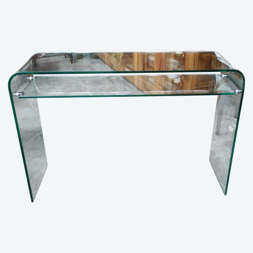 Designer-Konsole aus thermogeformtem Hartglas