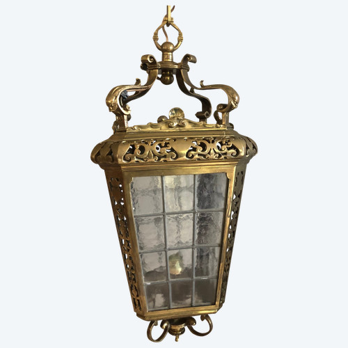 Lanterne en bronze ajourée travail du XIXeme siècle
