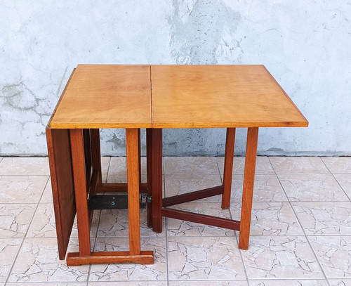 Scandinavian beech drop-leaf table