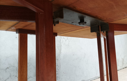 Scandinavian beech drop-leaf table
