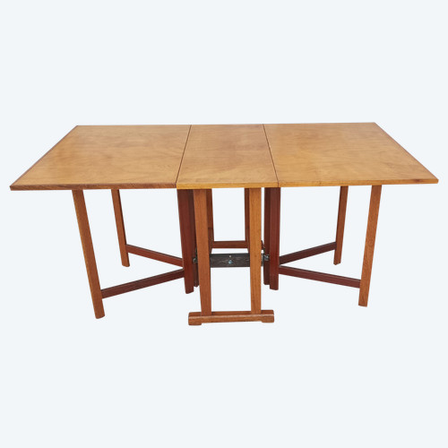 Scandinavian beech drop-leaf table
