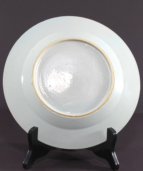 China, 18th Century, East India Company Porcelain Plate Bird and Butterfly.