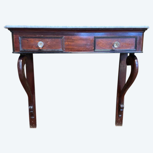 Console d'epoca Napoleone III in mogano