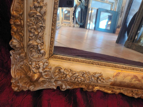 81 X 103 Cm Antique Rectangle Restoration Mirror, Gold Leaf, Mercury Glass