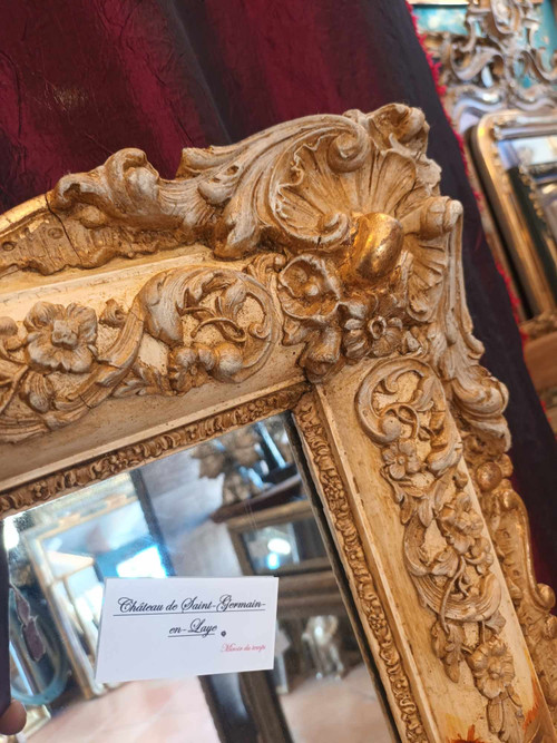 81 X 103 Cm Antique Rectangle Restoration Mirror, Gold Leaf, Mercury Glass