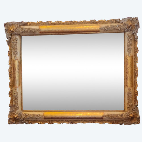 81 X 103 Cm Antique Rectangle Restoration Mirror, Gold Leaf, Mercury Glass