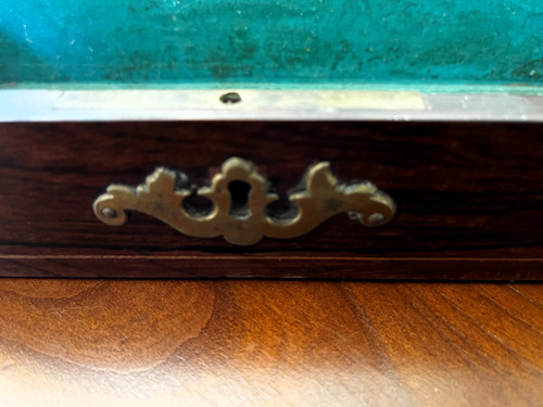 Rosewood box, or glove box from the 19th century.