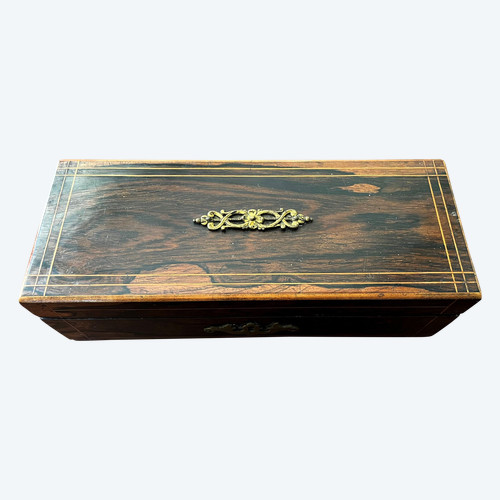 Rosewood box, or glove box from the 19th century.