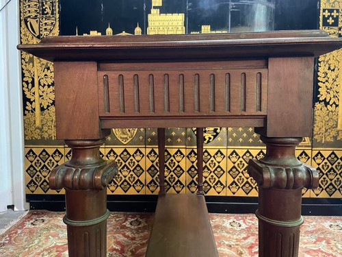 Huge Louis XVI style walnut console table