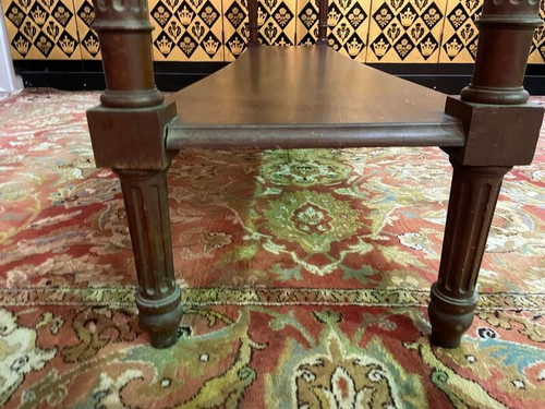 Huge Louis XVI style walnut console table
