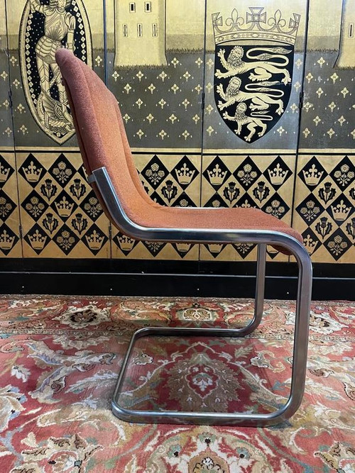 Set of 6 chrome chairs 1970