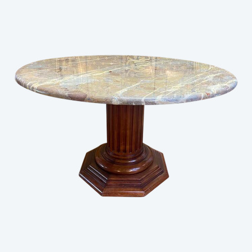 Table de salle à manger ronde en marbre 