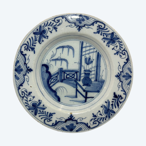 18th century Delft plate in the Chinese style
