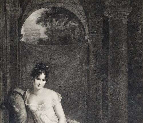 Juliette Récamier Gravure Eau-forte Par Auguste Laguillermie d'Après David