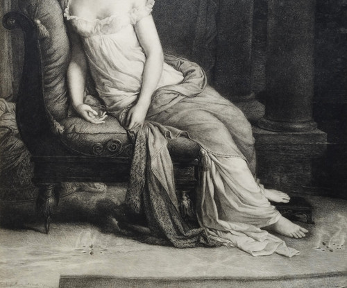 Juliette Récamier Gravure Eau-forte Par Auguste Laguillermie d'Après David