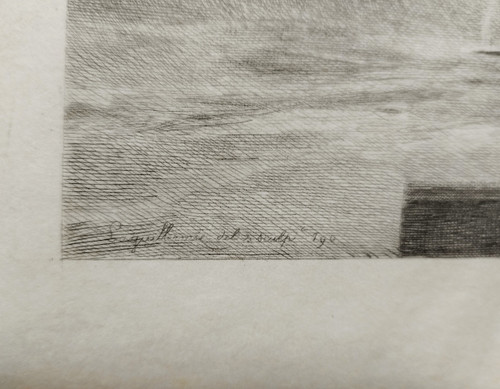 Juliette Récamier Gravure Eau-forte Par Auguste Laguillermie d'Après David