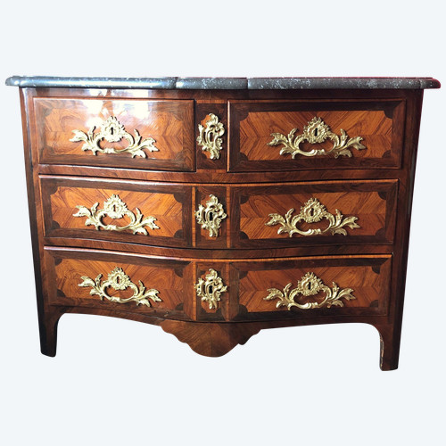Estampillée Popsel, commode époque Louis XV