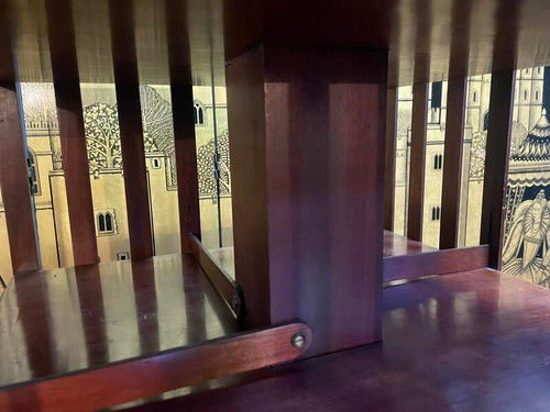 Très grande Bibliothèque Tournante en acajou 