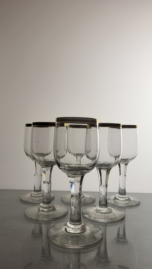 12 verres à vin cuit en cristal