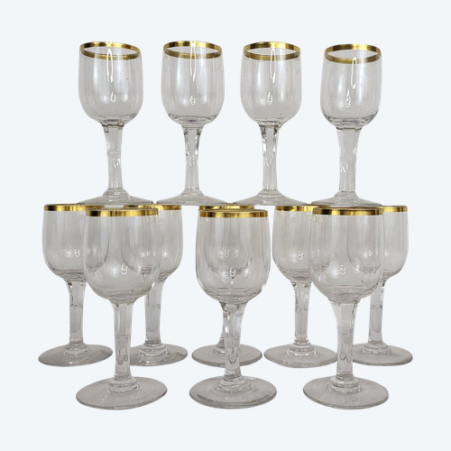 12 verres à vin cuit en cristal