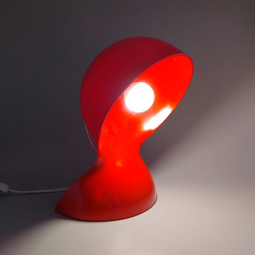 1960s Original Red Dalù Table Lamp by Vico Magistretti for Artemide (Not a Replica)
