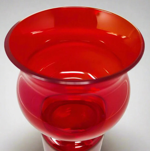 Stupendo vaso Tamara Aladin Tulppaani degli anni '70 (#1513) per Riihimaki/Riihimaen Lasi Oy